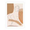 Plakat bez ramy 50x70 - Sztuka Prostoty - kobieta, szkic