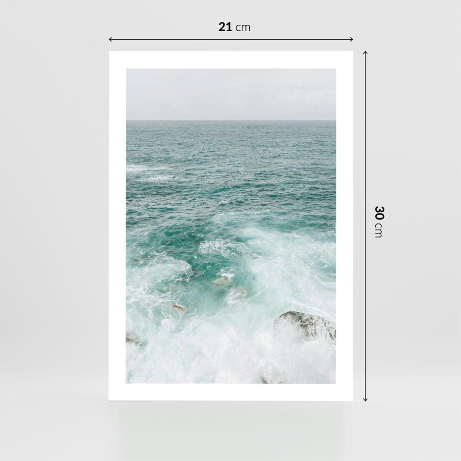 Plakat bez ramy 21x30 - Wzburzony Żywioł - morze, ocean