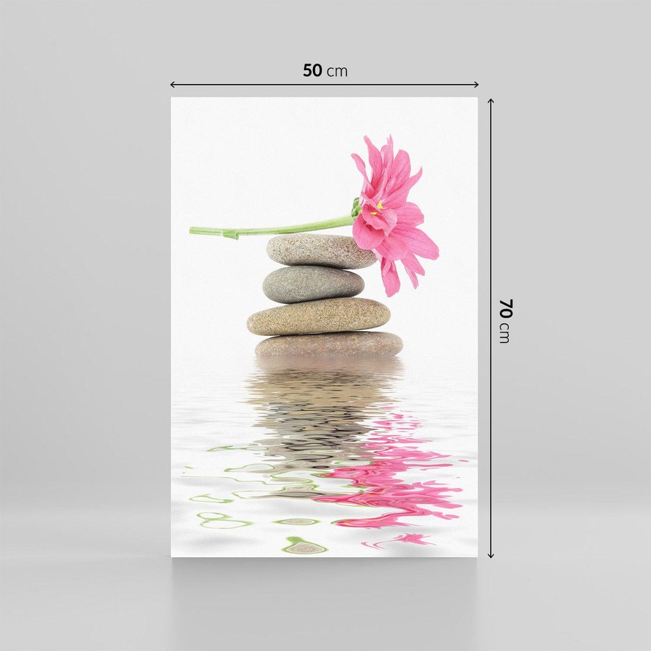 Obraz na płótnie 50x70 - Kwiatowe japońskie spa - japońskie, spa