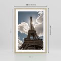 Plakat w ramie 50x70 - Magia Wieży Eiffla - wieża, Eiffla - rama drewno