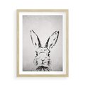 Plakat w ramie 50x70 - Szkicowany królik w grafice - szkic, królik - rama drewno