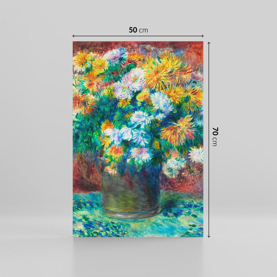 Obraz na płótnie 50x70 - Chryzantemy (1881–1882), Pierre-Auguste Renoir - Reprodukcja - reprodukcja, obraz na płótnie