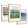 Zestaw obrazy w ramie 40x50 galeria - Impresjonizm, Monet, Renoir - rama drewno