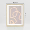 Plakat w ramie 30x40 - Nowoczesne Odbicia - minimalistyczny obraz, nowoczesny - rama drewno