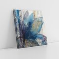 Obraz na płótnie 60x60 - Tekstura Kwiatu - olejny obraz, niebieski kwiat