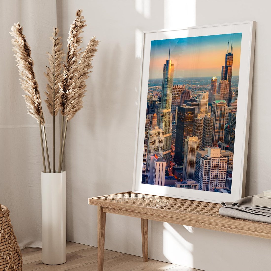 Plakat bez ramy 21x30 - Wieżowce Nowego Jorku - Manhattan, wieżowce