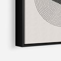 Obraz w ramie 70x100 - Boho Przenikanie Uroku - abstrakcyjna kompozycja, okręgi - rama czarna