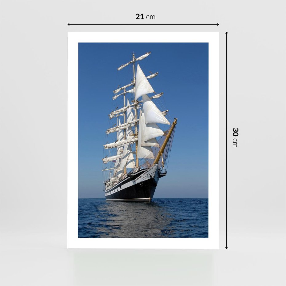 Plakat bez ramy 21x30 - Podróż na Żaglowcu Przygody - żaglowiec, podróż