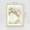 Plakat w ramie 30x40 - Orchidea w Spa - orchidea, kwiaty - rama drewno