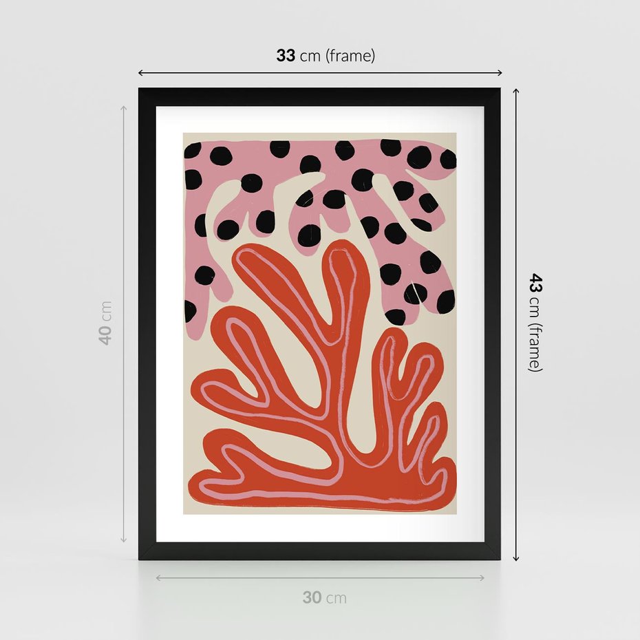 Plakat w ramie 30x40 - Księga Pastelowych Impulsów - abstrakcyjny obraz, plakat - rama czarna