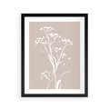 Plakat w ramie 40x50 - Harmonijne Mini Boho - minimalistyczny delikatny obraz, beżowe odcienie - rama czarna