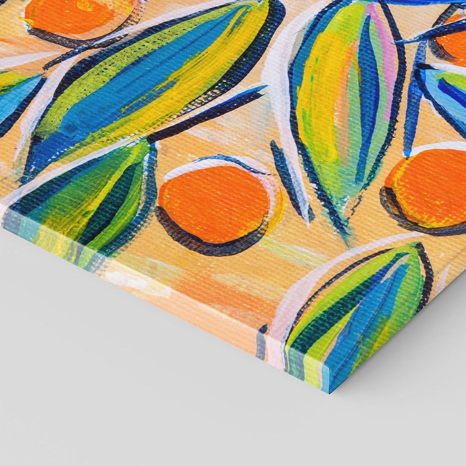 Obraz na płótnie 120x80 - Cytrusowa Abstrakcja - abstrakcja, owoce cytrusowe