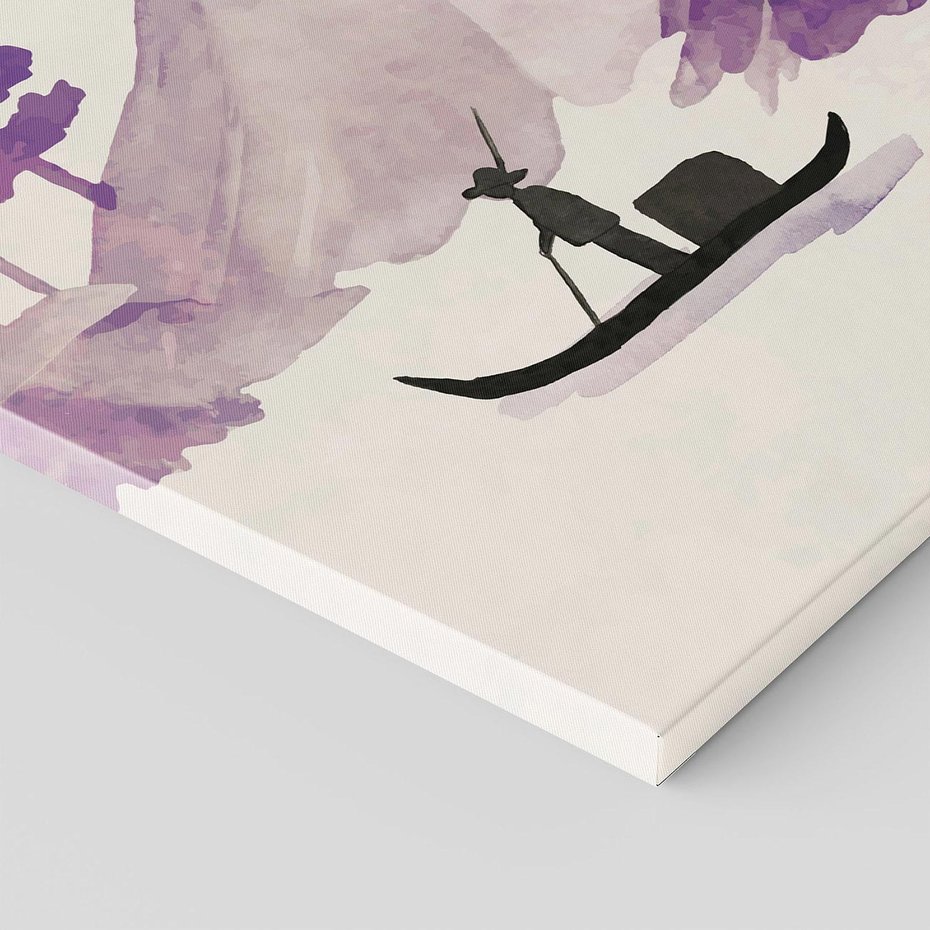 Obraz na płótnie 80x120 - Odbicie Słońca - japońska sztuka, akwarela