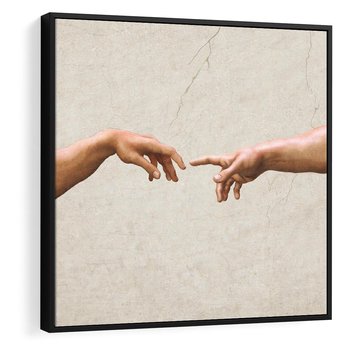 Obraz w ramie 50x50 - Antyczna Twórczość - inspiracja, Michał Anioł - rama czarna