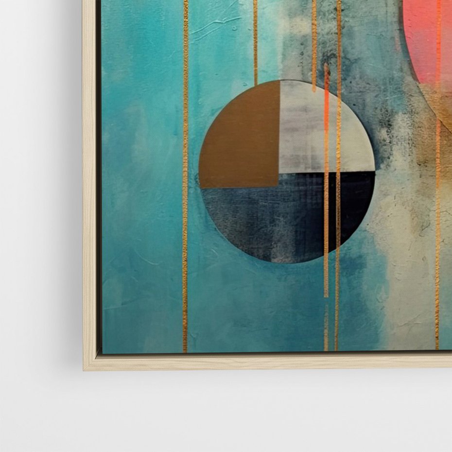 Obraz w ramie 50x70 - Abstrakcyjny Bałagan - abstrakcja, obraz olejny - rama drewno