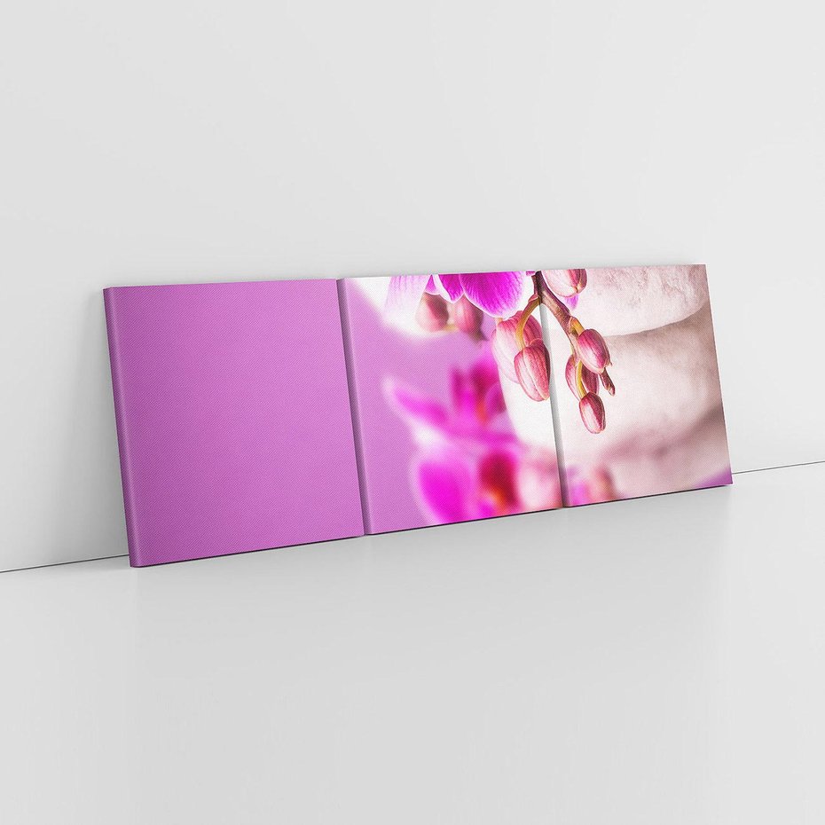 Obraz na płótnie 90x30 - Relaksująca orchidea w spa - spa, orchidea