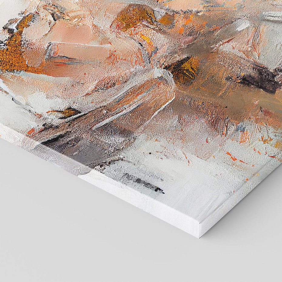 Obraz na płótnie 70x50 - Taniec księżycowego pyłu - abstrakcja, tekstury farb