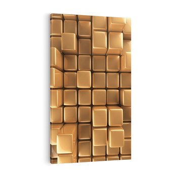 Obraz na płótnie 80x120 - Błyszcząca Elegancja - złoto, 3d