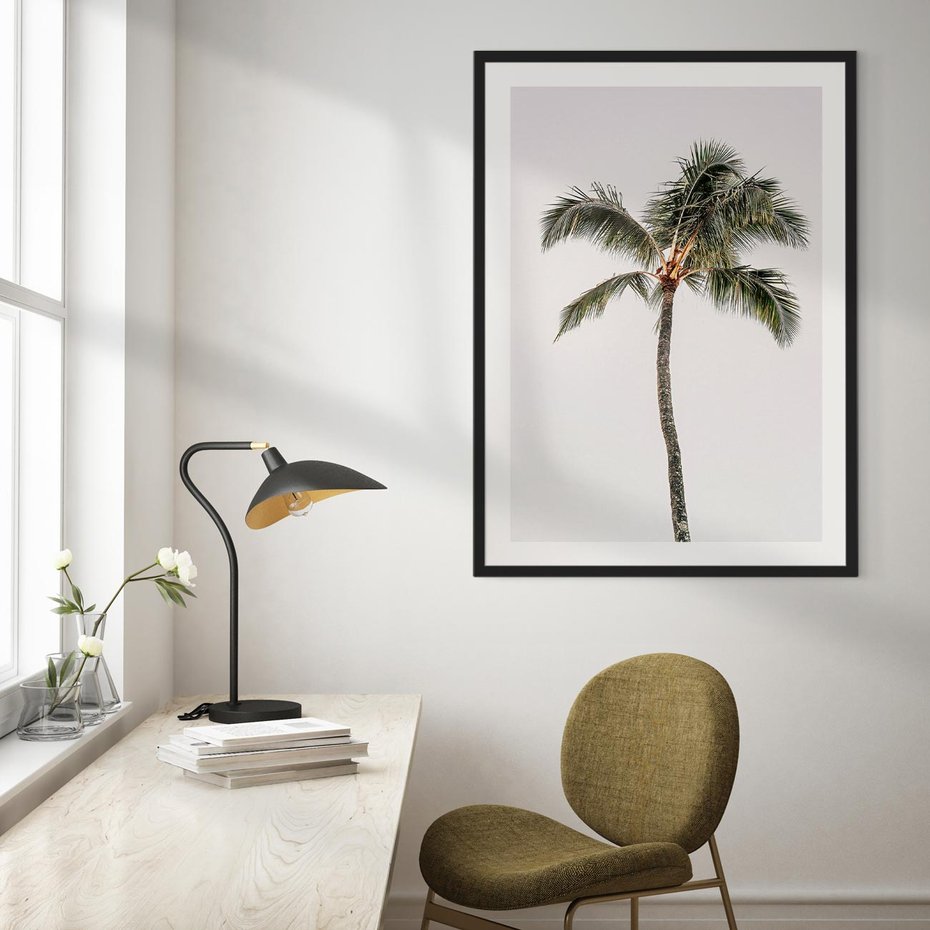 Plakat bez ramy 30x40 - Wakacyjne Marzenia - palma na tle nieba