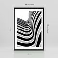 Plakat w ramie 50x70 - Nowoczesność w Monochromii - nowoczesna architektura, czarno białe zdjęcie - rama czarna