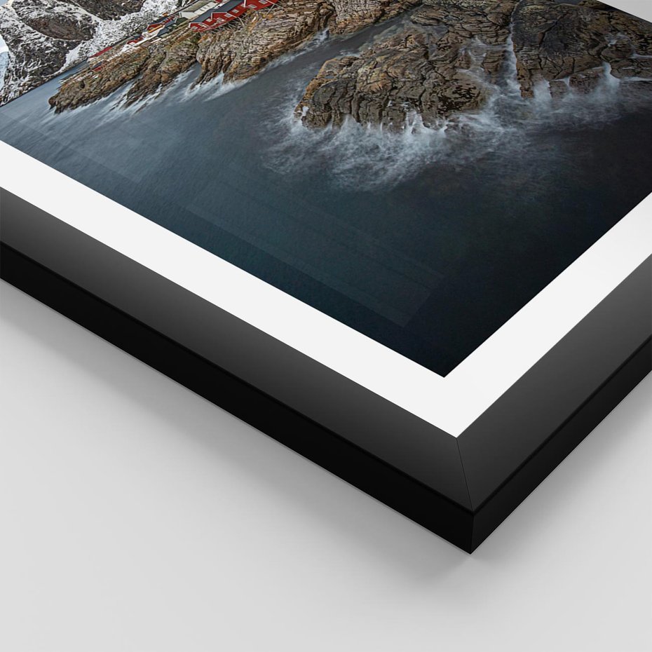 Plakat w ramie 40x50 - Skandynawia - górska odsłona - Skandynawia, góry - rama czarna