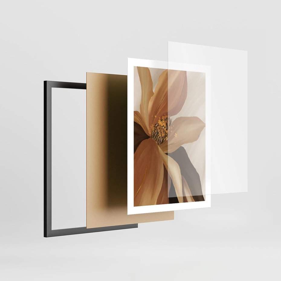 Plakat w ramie 50x70 - Wyraz Luksusu - sztuka, nowoczesna - rama czarna