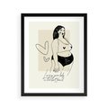 Plakat w ramie 40x50 - Moc to Ona - rysunek, sztuka nowoczesna - rama czarna