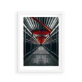 Plakat w ramie 30x40 - Nieskończoność Przestrzeni - korytarz, perspektywa - rama biała
