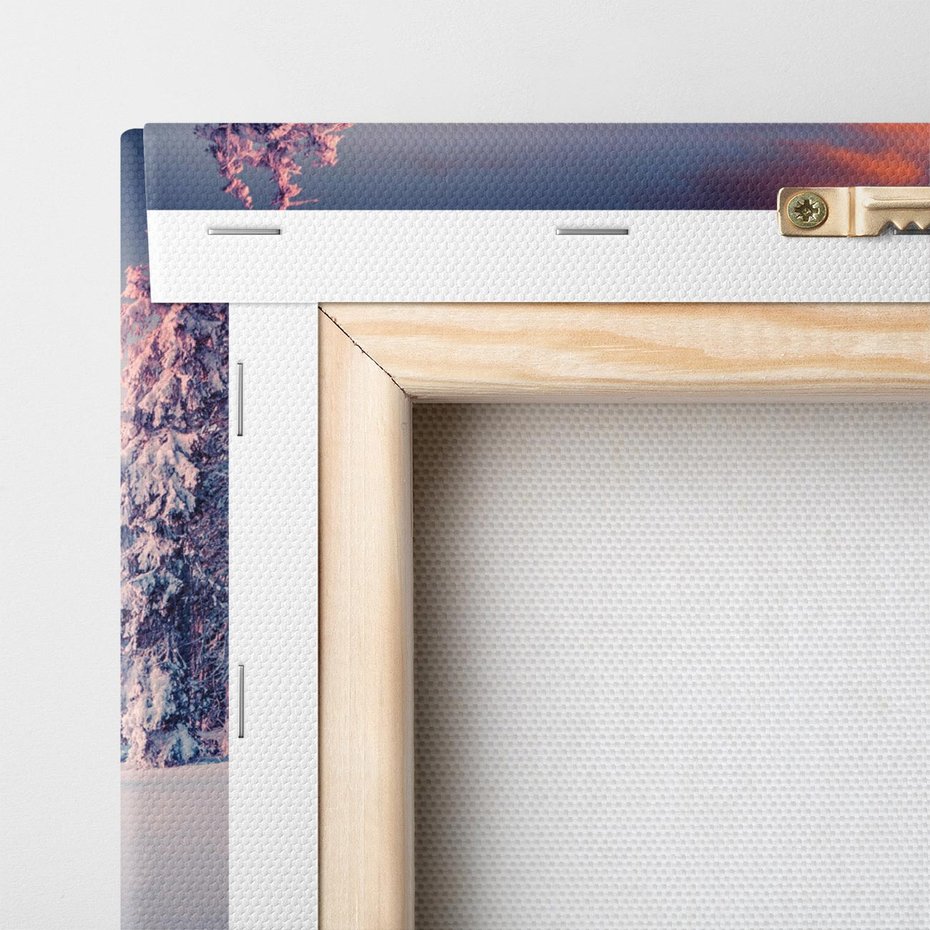 Obraz na płótnie 70x70 - Górska harmonia - zima, góry