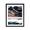 Plakat w ramie 40x50 - Śnieżna Opowieść - górski krajobraz, zima w górach - rama czarna