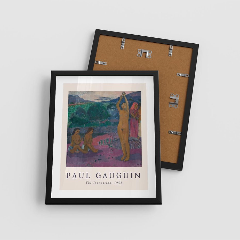 Plakat w ramie 40x50 - Reprodukcja Gauguina: Sztuka Egzotyczna na Plakacie - paul gauguin, plakat - rama czarna