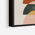 Obraz w ramie 50x50 - Energetyczne Wzory - nowoczesny plakat, abstrakcyjne kształty - rama czarna
