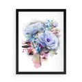 Plakat w ramie 50x70 - Kolorowa Ekspresja - kwiaty, graficzne - rama czarna
