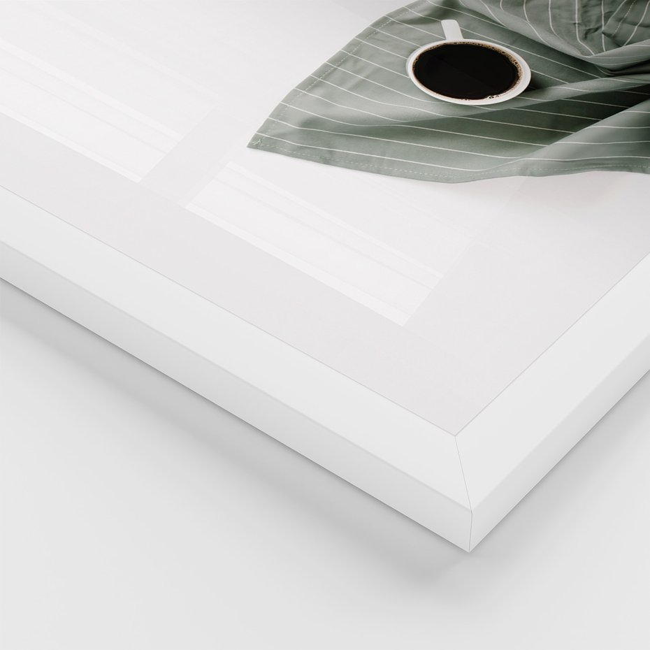 Zestaw obrazy w ramie 50x70 galeria - Kawa, typografia, do, kuchni - rama biała