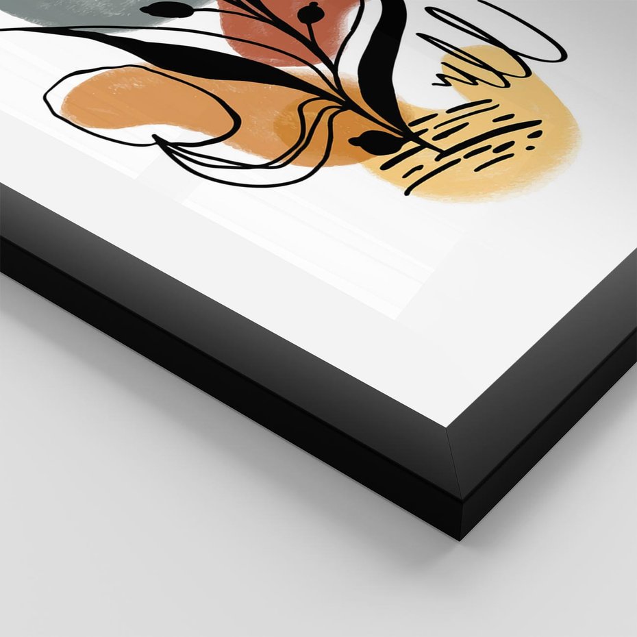 Plakat w ramie 50x70 - Rozkwitające Abstrakcje - abstrakcja, sztuka nowoczesna - rama czarna