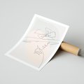 Plakat bez ramy 30x40 - Twarz Kobiety w Pastelach - minimalistyczna grafika, pastelowe tłó