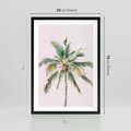 Plakat w ramie 50x70 - Błogość Tropików - palma, tropiki - rama czarna