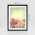 Plakat w ramie 30x40 - Delikatne kwiaty pastelowe - kwiaty, pastelowe - rama czarna