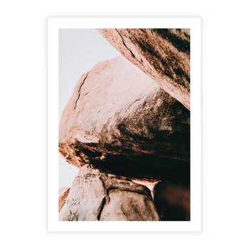 Plakat bez ramy 30x40 - Tekstura Brązu - skały, głazy