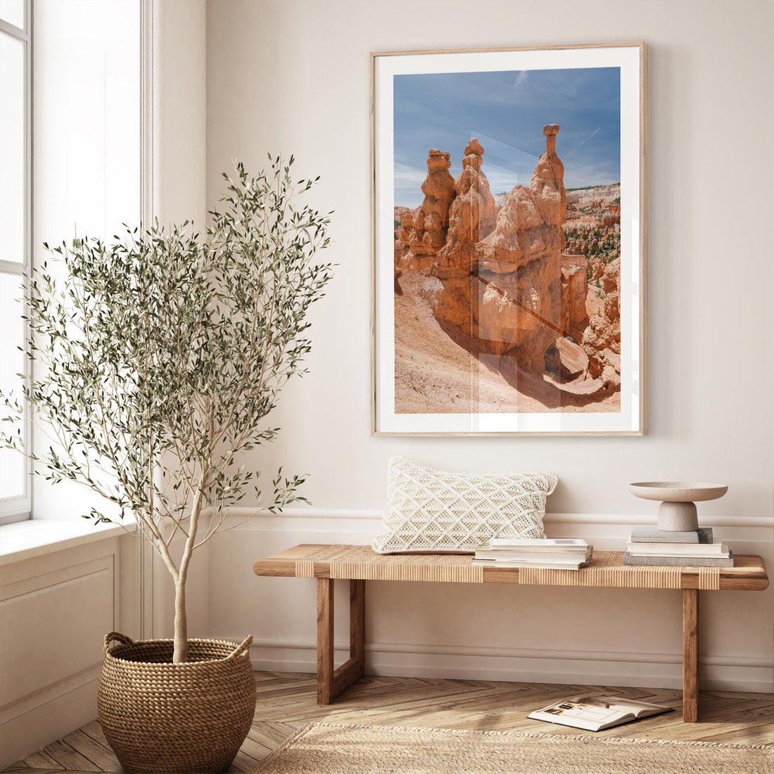 Plakat w ramie 50x70 - Spektakularne Formacje Naturalne - kanion, pustynia - rama drewno