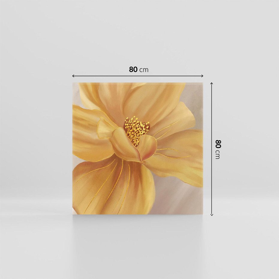 Obraz na płótnie 80x80 - Kwiaty malowane olejem - eksplozja kolorów - kwiaty, malowane