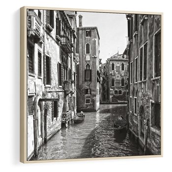 Obraz w ramie 50x50 - Zabłądzić w Wenecji - wenecja, kanały - rama drewno