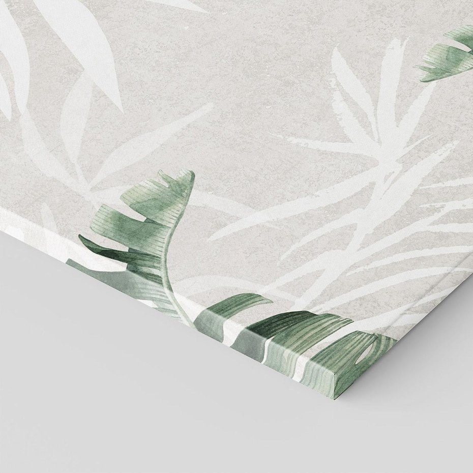 Obraz na płótnie 60x60 - Zielony Raj - monstera, palmy