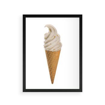 Plakat w ramie 40x50 - Rozkoszna Chłodząca Radość - lody, lód - rama czarna