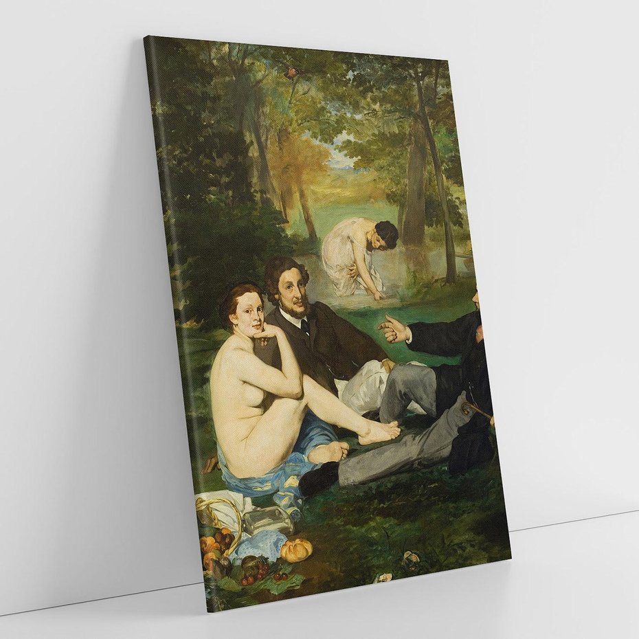 Obraz na płótnie 50x70 - "Śniadanie na trawie" (1863) Edouard Manet - Reprodukcja - reprodukcja, obraz na płótnie