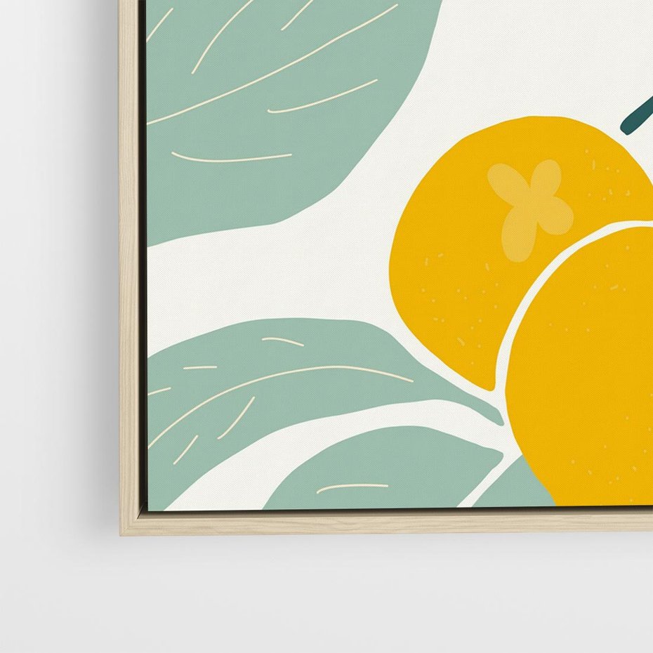 Obraz w ramie 80x80 - Wewnętrzna Melodia - plakat, nowoczesna sztuka - rama drewno