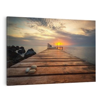 Obraz na płótnie 120x80 - Molo nad bułgarskim morzem - Bułgaria, molo