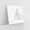 Obraz na płótnie 60x60 - Minimalistyczna Przejażdżka - szkic, minimalizm