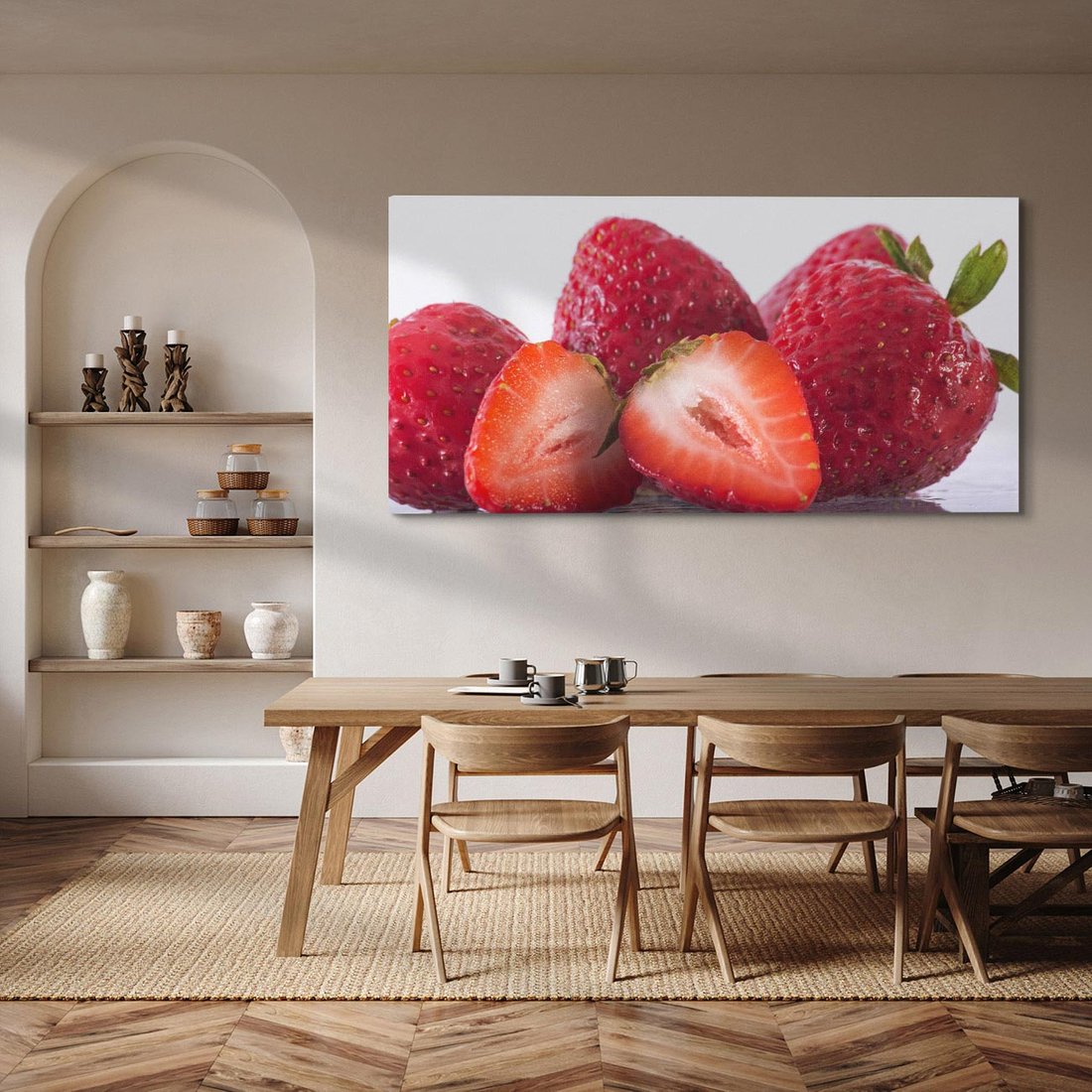 Obraz na płótnie 120x60 - Truskawki Słodki Raj - truskawki, owoce