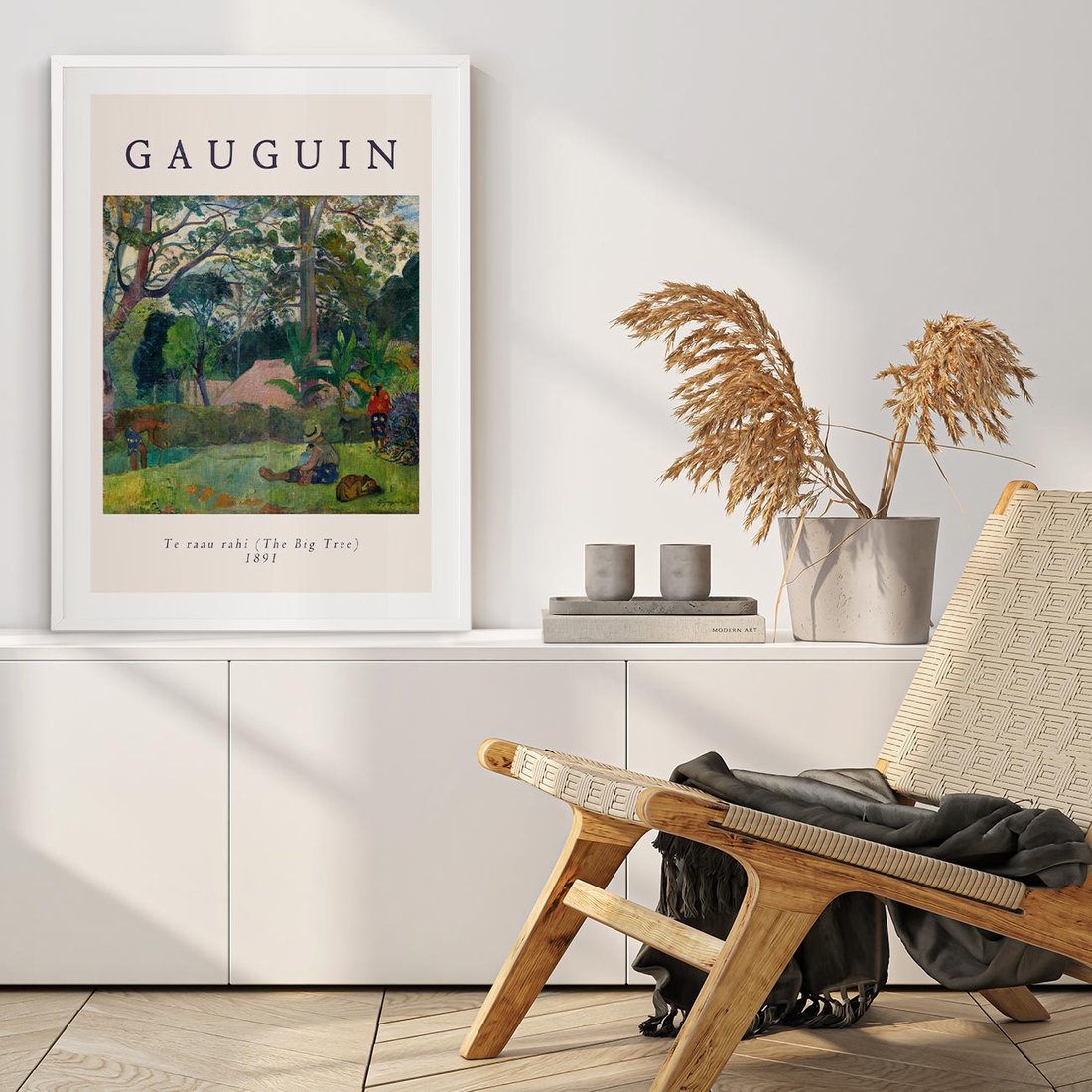 Plakat bez ramy 21x30 - Gauguin: Reprodukcja i Typografia - Gauguin, reprodukcja